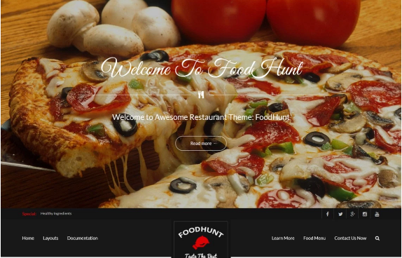 Tema WordPress berburu makanan gratis