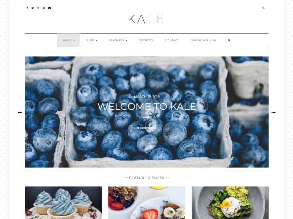 kubis Kale Free Food WordPress Theme