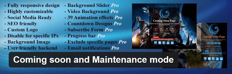 即將推出和維護模式