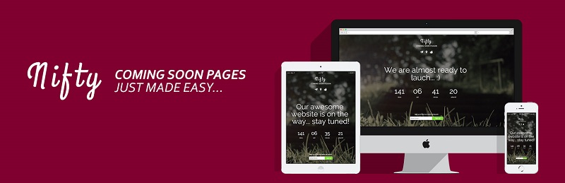 漂亮 Nifty WordPress Coming Soon Plugin
