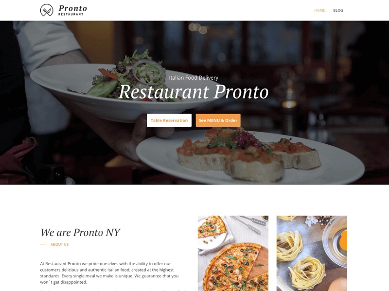 Tema WordPress Restoran GloriaFood