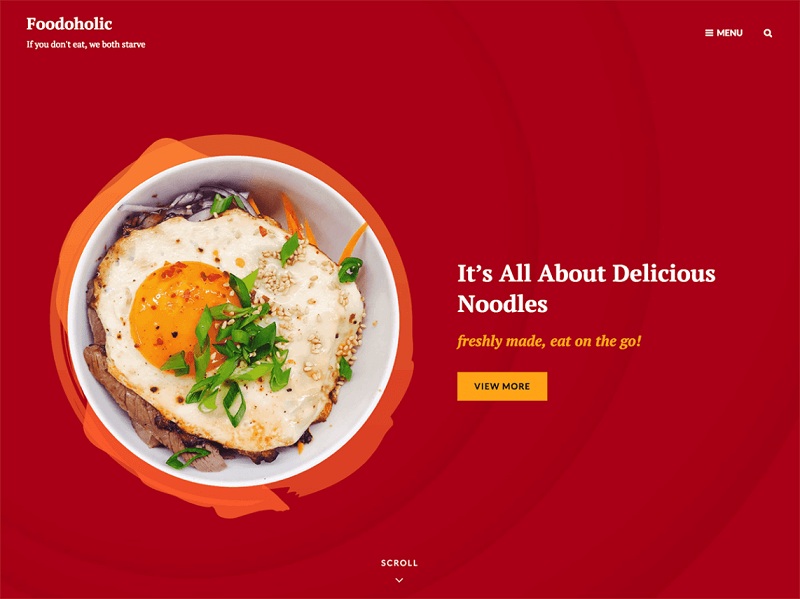 Tema WordPress Restoran Foodoholic Gratis