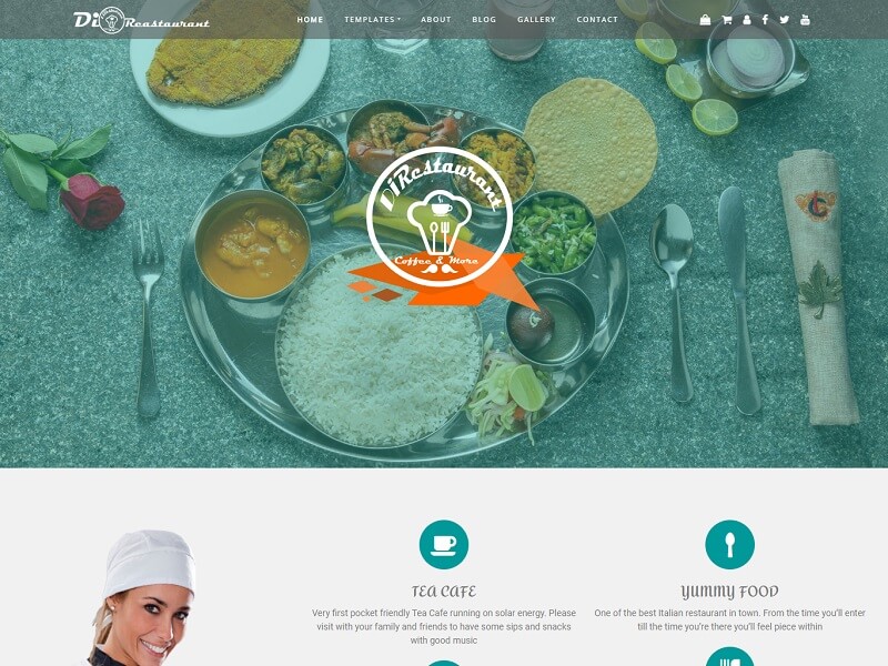 Di Restoran Di Restaurant Free Restaurant WordPress Theme