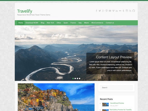 Travelify free Travel Blog Theme