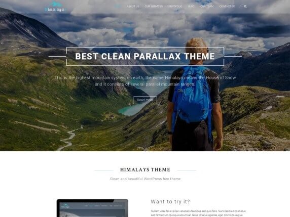 Himalayas Free parallax Theme
