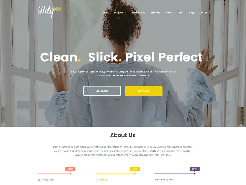 Illdy Parallax WordPress Theme