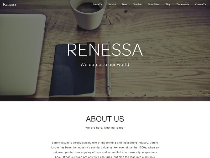 瑞萨 Renessa Free Multipurpose HTML Website Template