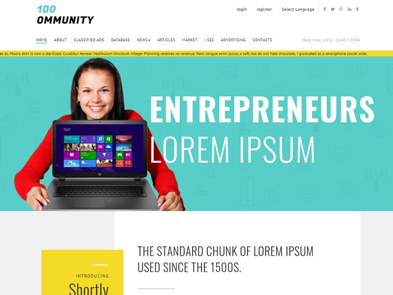 社区 Community Free HTML Template