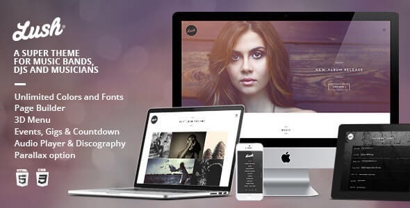 鬱鬱蔥蔥 Lush WordPress Music Theme