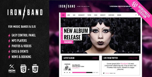 鐵帶 IronBand Music WordPress Theme