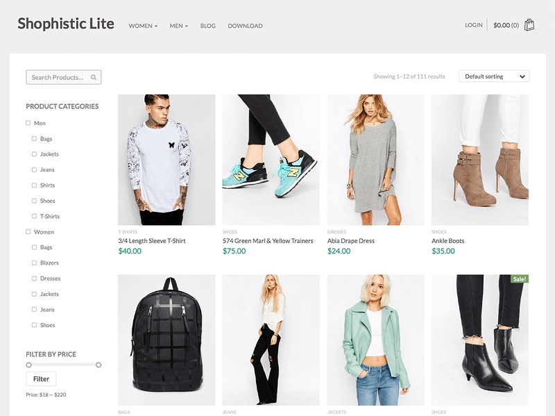 Shophistic Lite Tema gratuită WooCommerce pentru wordpress