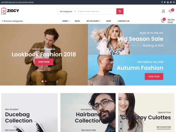 Zigcy Lite Zigcy Lite Free WooCommerce Theme for wordpress