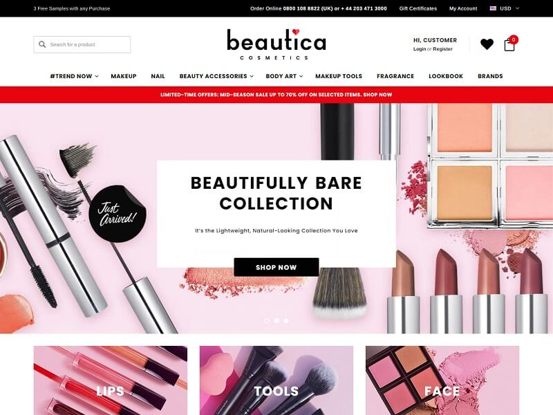 美人魚 Beautica BigCommerce Theme
