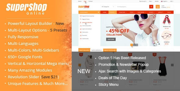 超級商店 SuperShop Responsive Theme For PrestaShop