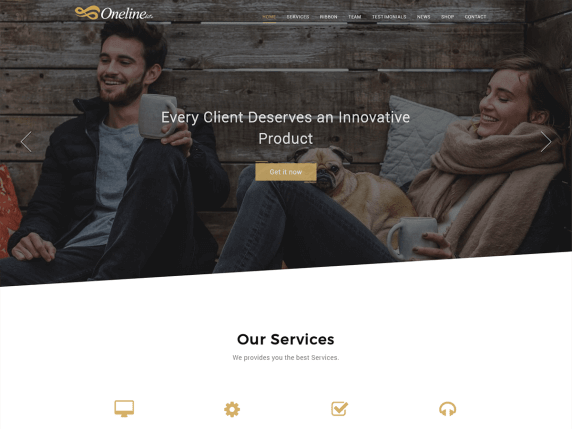 Oneline Lite Free One Page Theme For WordPress 