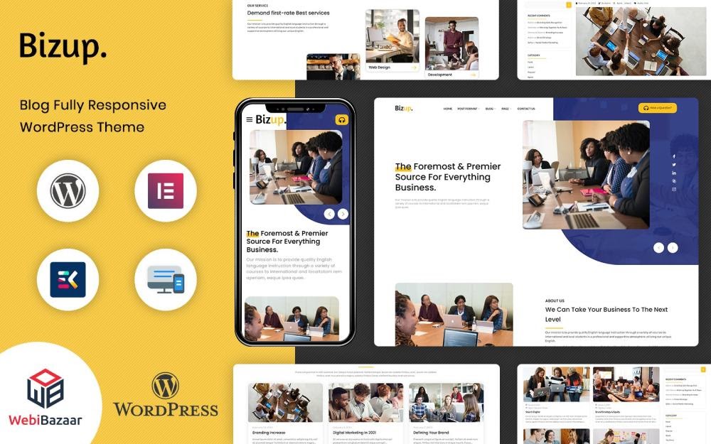 Bizup Bizup Multipurpose Business Consulting Elementor WordPress Theme