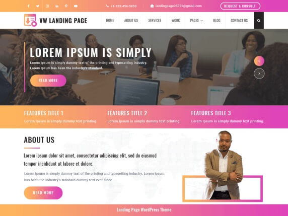 الصفحة المقصودة لشركة فولكس فاجن VW Landing Page