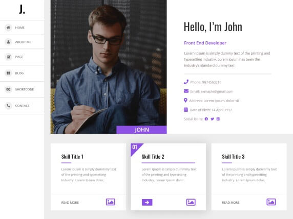 سيرتي الذاتية My Resume Free Multilingual Theme For WordPress
