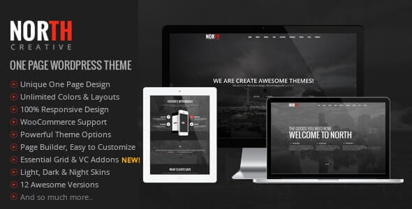 北 North Parallax Theme For WordPress