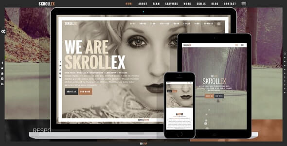 Skrollex Skrollex Parallax Theme For WordPress