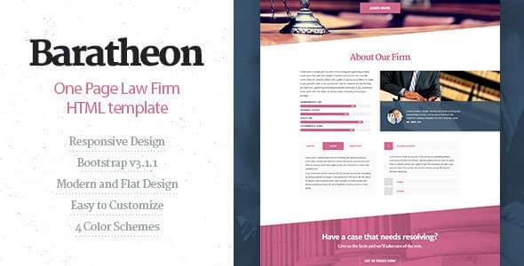Baratheon Baratheon Lawyer HTML Template