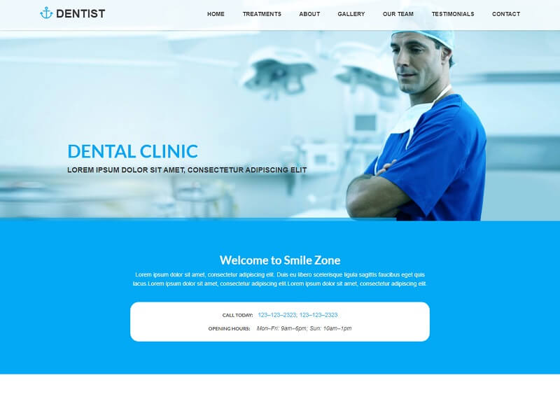 Dentysta Dentist Free Medical HTML Template