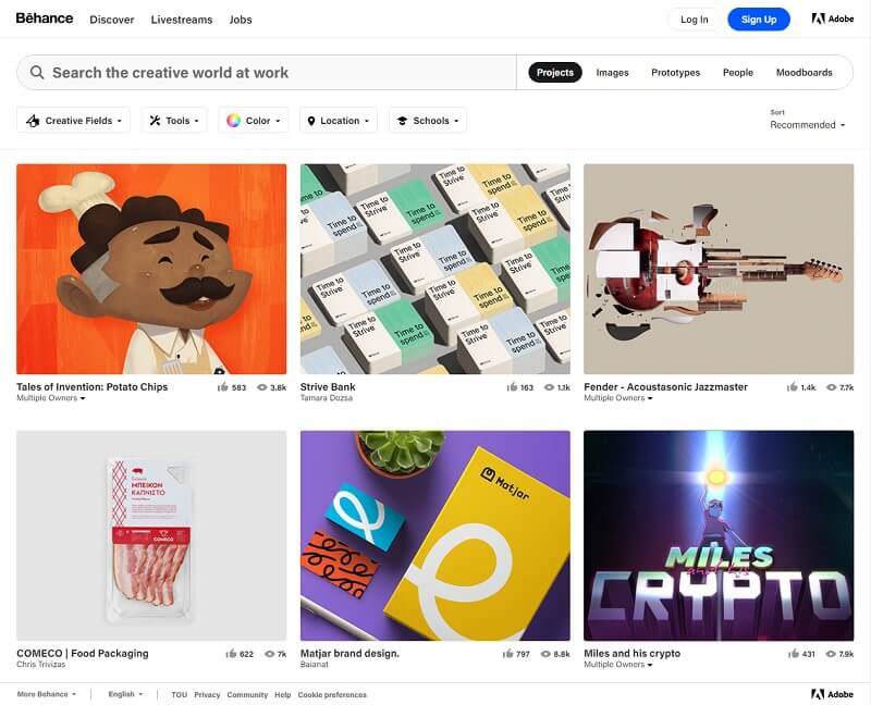 Best Freelancer website Behance