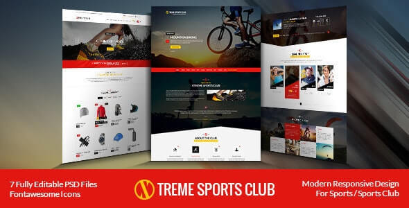 Xtreme Sports Club Website Template