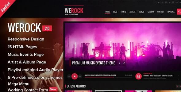WeRock Music HTML Template