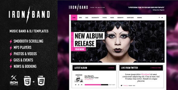 IronBand Music HTML Template