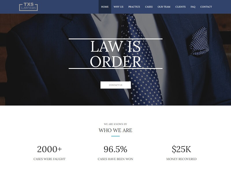 Texas Lawyer HTML Website Template