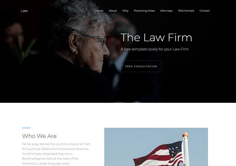 Law HTML Website Template