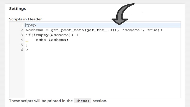 Add scripts in header Insert Headers and Footers WordPress plugin