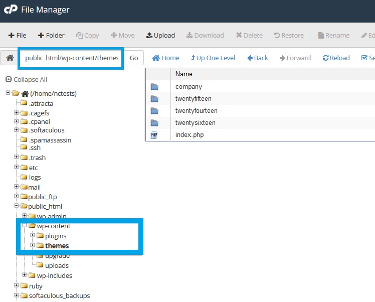 cPanel FileManager