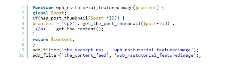 Add a Featured Image to Posts in RSS Feed