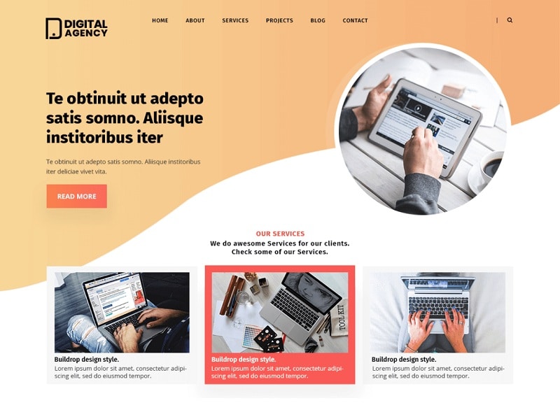 Dijital Ajans ücretsiz pazarlama WordPress teması