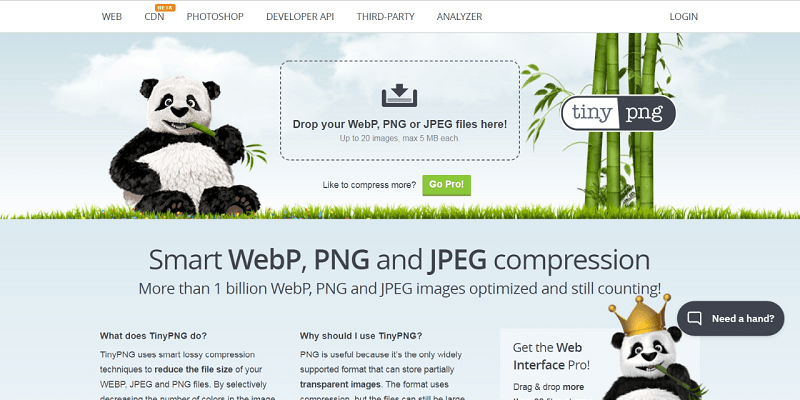 TinyPNG: Online image compression tool