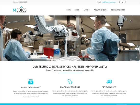 Medics Free WordPress Theme