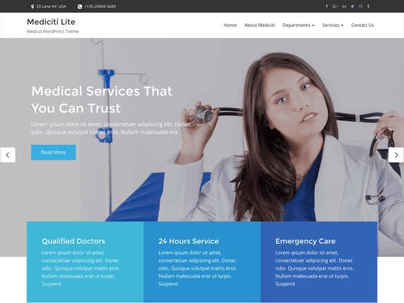 Mediciti Lite Free Medical Theme