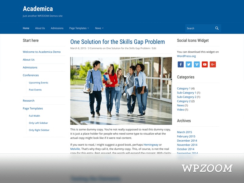 Academica 免费教育 WordPress 主题