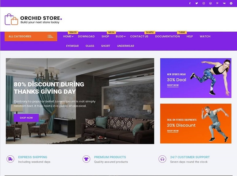 orchid store 1 best WordPress Themes