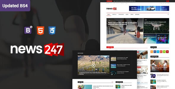 News247 HTML Template For Magazine Site