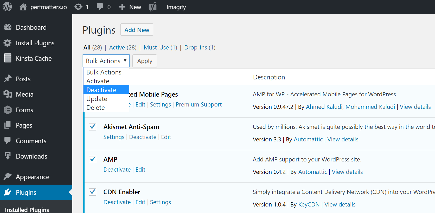 Nonaktifkan semua plugin