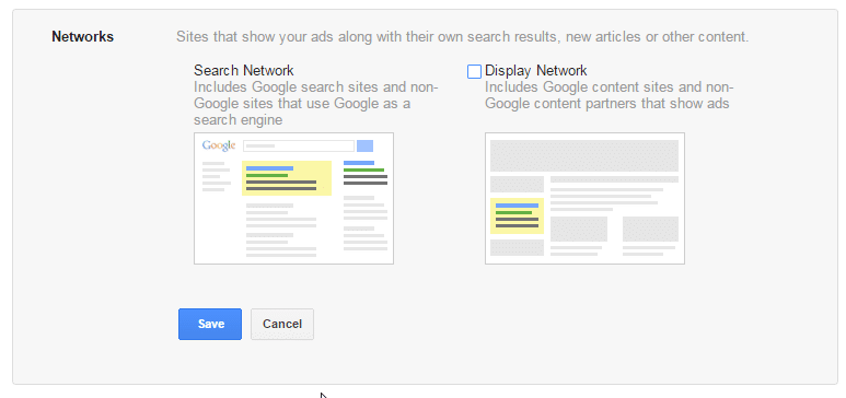 เครือข่ายการค้นหาของ Google AdWords กับเครือข่ายดิสเพลย์