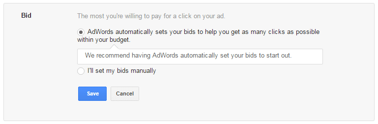 การเสนอราคา Google AdWords