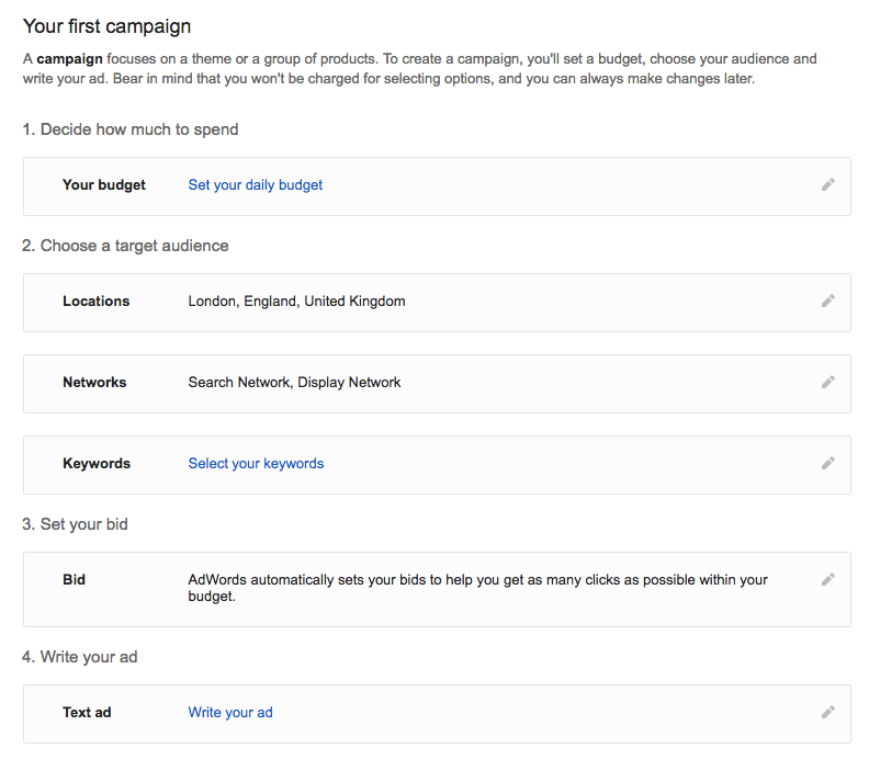 ตั้งค่าแคมเปญแรกของ Google AdWord