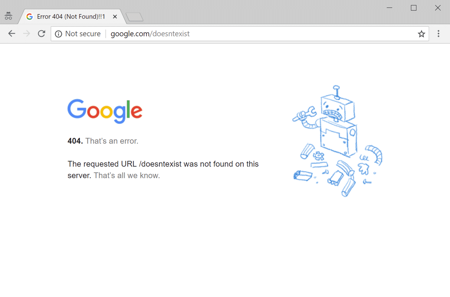 Google 404 오류 페이지