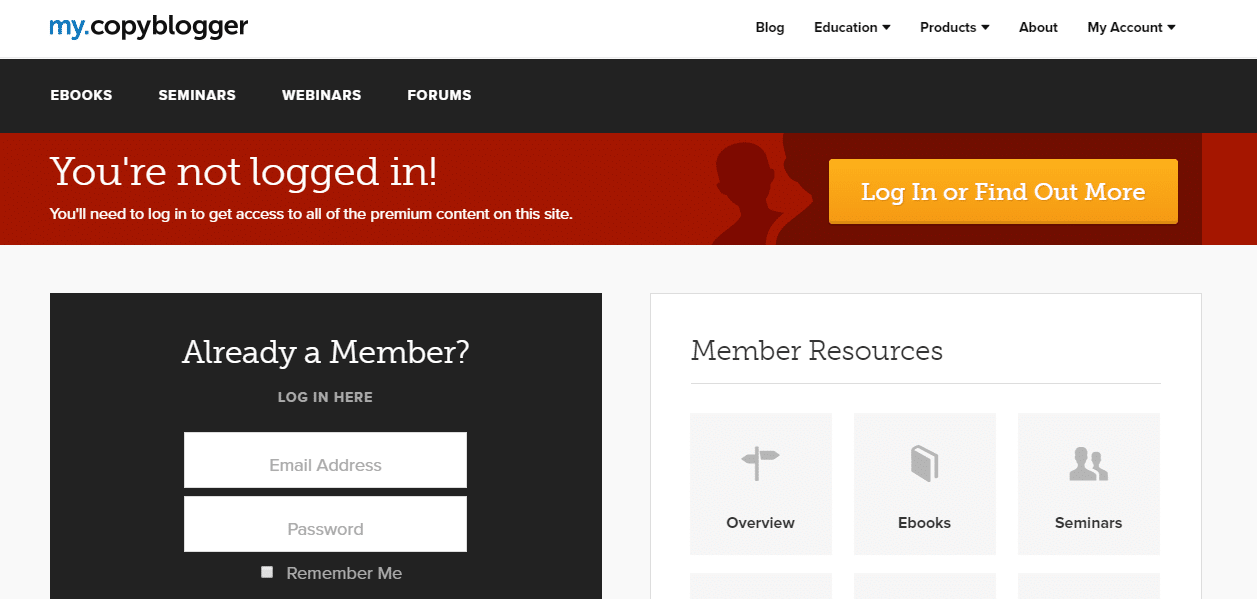 เว็บไซต์สมาชิก Copyblogger