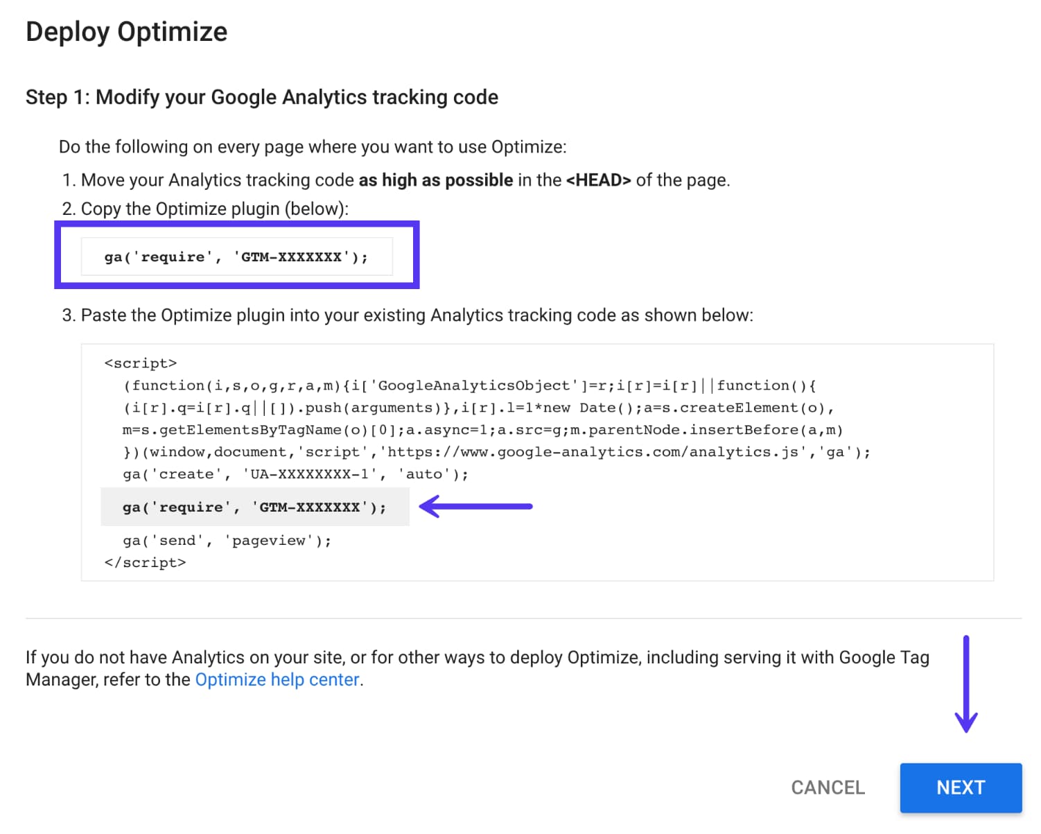 Terapkan kode Optimize