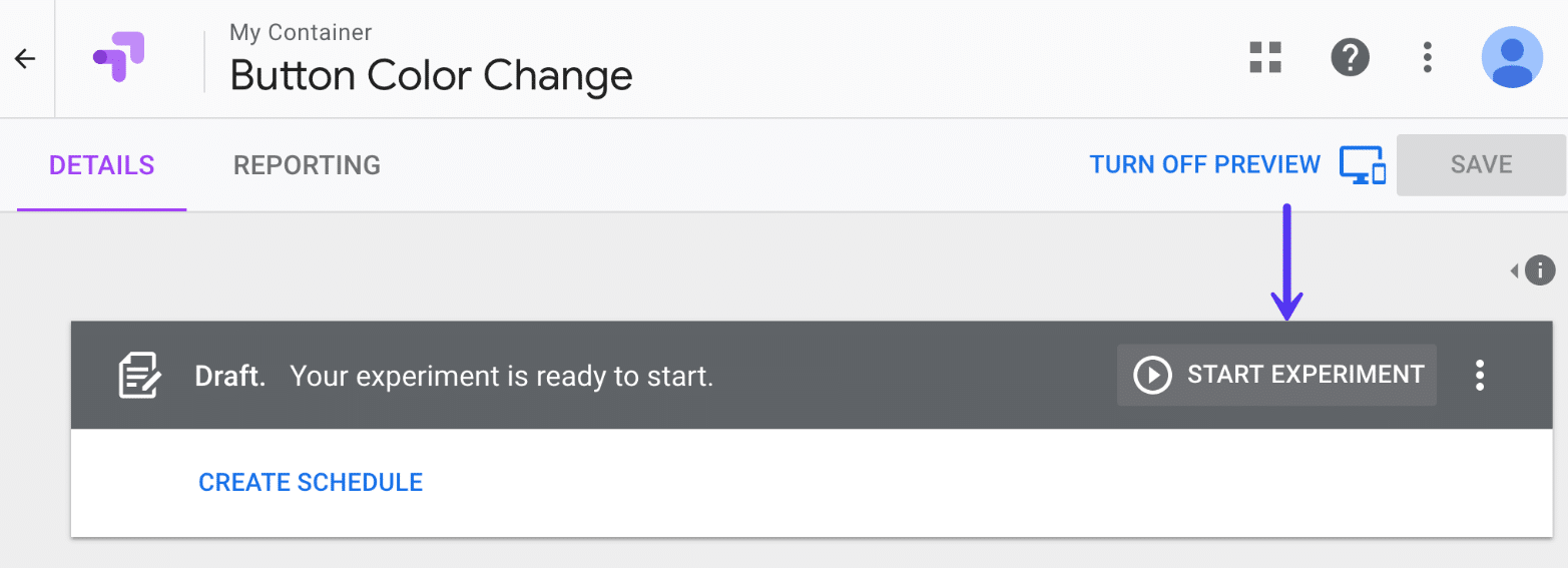 Google Optimize memulai eksperimen